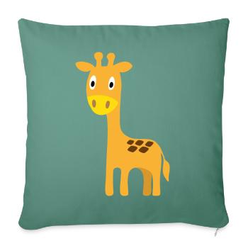 Giraffe children's clothing and accessories - Sofa pillowcase 17,3'' x 17,3'' (45 x 45 cm) - cypress green - Front