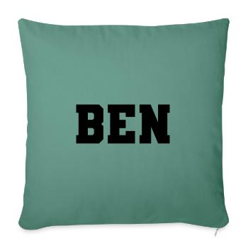 Name - Ben - Sofa pillowcase 17,3'' x 17,3'' (45 x 45 cm) - cypress green - Front
