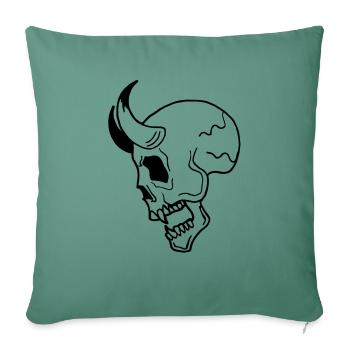 Skull eu - Sofa pillowcase 17,3'' x 17,3'' (45 x 45 cm) - cypress green - Front