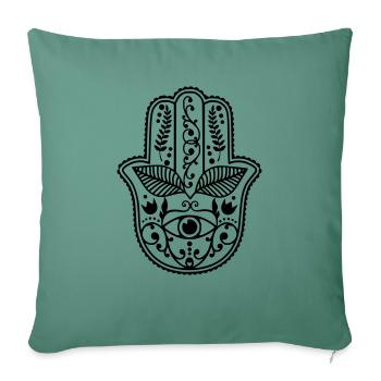 Hand of Fatima - Sofa pillowcase 17,3'' x 17,3'' (45 x 45 cm) - cypress green - Front