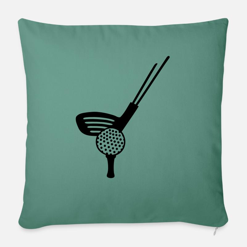Golf - ligne - Housse de coussin décorative 45 x 45 cm - vert sapin