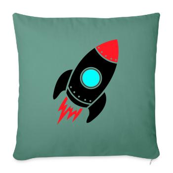 Rocket - Sofa pillowcase 17,3'' x 17,3'' (45 x 45 cm) - cypress green - Front