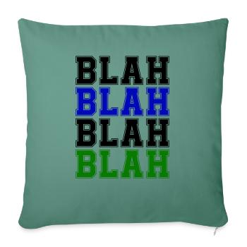 bla bla bla - Housse de coussin décorative 45 x 45 cm - vert sapin - Devant