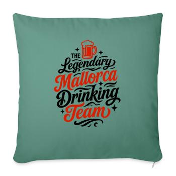 Mallorca Drinking Team - Housse de coussin décorative 45 x 45 cm - vert sapin - Devant