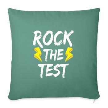 Rock the test - Sofa pillowcase 17,3'' x 17,3'' (45 x 45 cm) - cypress green - Front