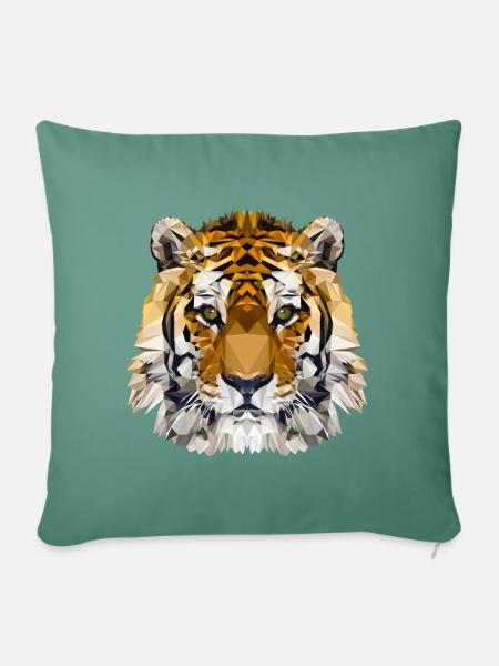 Tiger - Sofa pillowcase 17,3'' x 17,3'' (45 x 45 cm) - cypress green