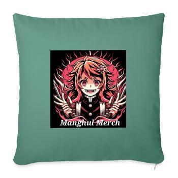 Manghul Merch - Sofa pillowcase 17,3'' x 17,3'' (45 x 45 cm) - cypress green - Front