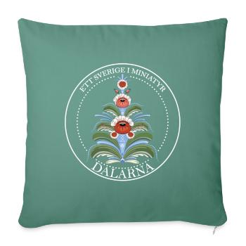 Kurdish Dalian white text - Sofa pillowcase 17,3'' x 17,3'' (45 x 45 cm) - cypress green - Front