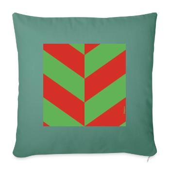 BLOW UP MOVIE: POP ART CUSHION 'DIAGONAL OP ART' - Sofa pillowcase 17,3'' x 17,3'' (45 x 45 cm) - cypress green - Front