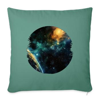 The universe is fascination and inspiration - Sofa pillowcase 17,3'' x 17,3'' (45 x 45 cm) - cypress green - Front