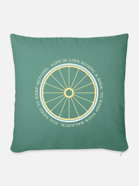 Gravel, Mountainbike, Geschenkidee, Radfahren - Sofakissenbezug 45 x 45 cm - Tanngrün