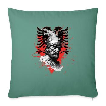 Albanischer Adler Kosovo Designs für Albaner - Sofakissenbezug 45 x 45 cm - Tanngrün - Vorne