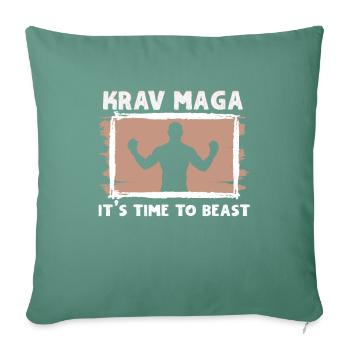 Krav Maga Arts Martiaux Krav Maga Entraîneur Krav Maga - Housse de coussin décorative 45 x 45 cm - vert sapin - Devant