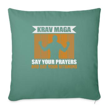 Krav Maga Arts Martiaux Krav Maga Entraîneur Krav Maga - Housse de coussin décorative 45 x 45 cm - vert sapin - Devant