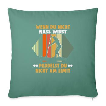 Sup Stand Up Paddle Design Sup Board Paddeln - Housse de coussin décorative 45 x 45 cm - vert sapin - Devant
