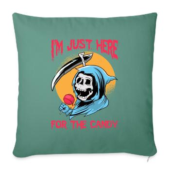 Conception d’Halloween pour la fête d’Halloween - Housse de coussin décorative 45 x 45 cm - vert sapin - Devant