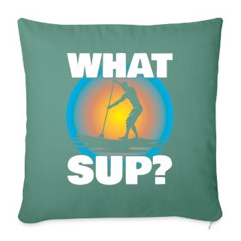 Sup Stand Up Paddle Design Sup Board Paddeln - Housse de coussin décorative 45 x 45 cm - vert sapin - Devant