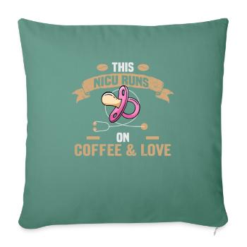 Cette USIN fonctionne sur coffe & Love Nurse - Housse de coussin décorative 45 x 45 cm - vert sapin - Devant