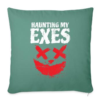 Conception d’Halloween pour la fête d’Halloween - Housse de coussin décorative 45 x 45 cm - vert sapin - Devant