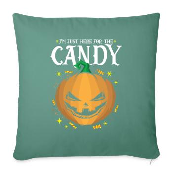 Conception d’Halloween pour la fête d’Halloween - Housse de coussin décorative 45 x 45 cm - vert sapin - Devant