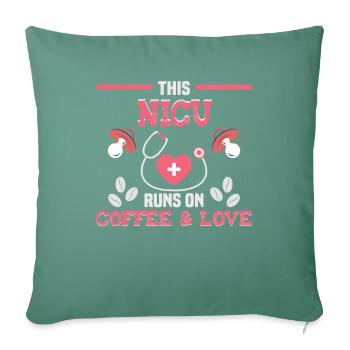 Cette USIN fonctionne sur coffe & Love Nurse - Housse de coussin décorative 45 x 45 cm - vert sapin - Devant