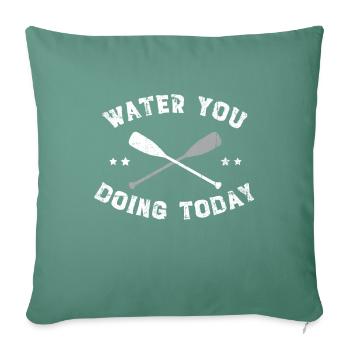 Sup Stand Up Paddle Design Sup Board Paddeln - Housse de coussin décorative 45 x 45 cm - vert sapin - Devant