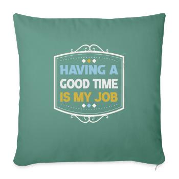 Retraite Idée cadeau Retraite Collègue de travail - Housse de coussin décorative 45 x 45 cm - vert sapin - Devant