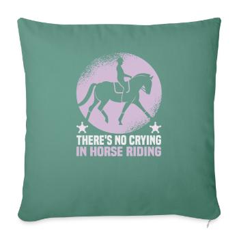 Design équestre et équestre pour les amoureux des chevaux - Housse de coussin décorative 45 x 45 cm - vert sapin - Devant