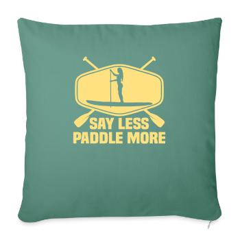 Sup Stand Up Paddle Design Sup Board Paddeln - Housse de coussin décorative 45 x 45 cm - vert sapin - Devant
