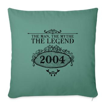 2004| The Legend since 2004 birthday - Sofa pillowcase 17,3'' x 17,3'' (45 x 45 cm) - cypress green - Front