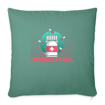 Infirmière autorisée à piller Infirmière - Housse de coussin décorative 45 x 45 cm - vert sapin - Devant