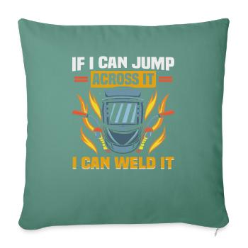 Conception de slogan de soudeur pour les métallurgistes - Housse de coussin décorative 45 x 45 cm - vert sapin - Devant