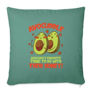Conception d’avocat pour les végétariens et les végétaliens - Housse de coussin décorative 45 x 45 cm - vert sapin - Devant