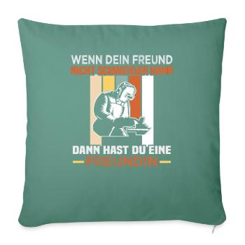 Conception de slogan de soudeur pour les métallurgistes - Housse de coussin décorative 45 x 45 cm - vert sapin - Devant