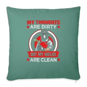 Conception de slogan de soudeur pour les métallurgistes - Housse de coussin décorative 45 x 45 cm - vert sapin - Devant