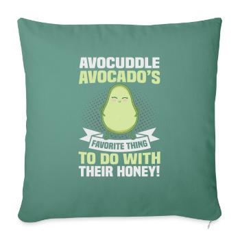 Conception d’avocat pour les végétariens et les végétaliens - Housse de coussin décorative 45 x 45 cm - vert sapin - Devant