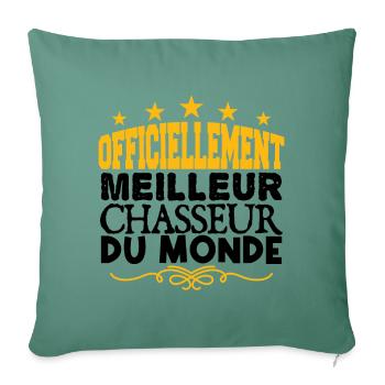 Chasseur | le Meilleur Chasseur cadeau Chasseur - Housse de coussin décorative 45 x 45 cm - vert sapin - Devant