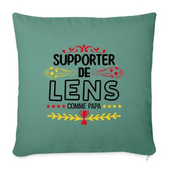 Je Suis Un Supporter De Lens Parfait - Housse de coussin décorative 45 x 45 cm - vert sapin - Devant