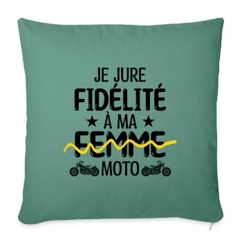 Motard Moto fan de moto | Motard - Housse de coussin décorative 45 x 45 cm - vert sapin - Devant