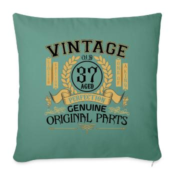 Vintage 37 years - birthday gift 37 years !!! - Sofa pillowcase 17,3'' x 17,3'' (45 x 45 cm) - cypress green - Front