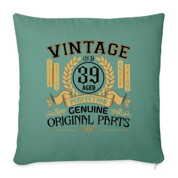 Vintage 39 years - birthday gift 39 years !!! - Sofa pillowcase 17,3'' x 17,3'' (45 x 45 cm) - cypress green - Front