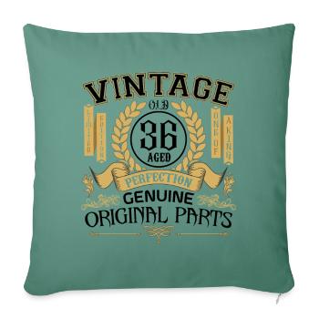 Vintage 36 years - birthday gift 36 years !!! - Sofa pillowcase 17,3'' x 17,3'' (45 x 45 cm) - cypress green - Front