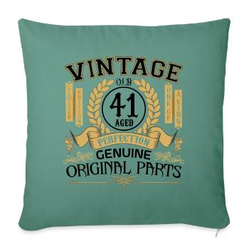 Vintage 41 years - birthday gift 41 years !!! - Sofa pillowcase 17,3'' x 17,3'' (45 x 45 cm) - cypress green - Front