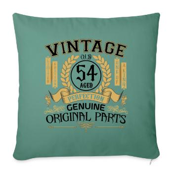 Vintage 54 years - birthday gift 54 years !!! - Sofa pillowcase 17,3'' x 17,3'' (45 x 45 cm) - cypress green - Front