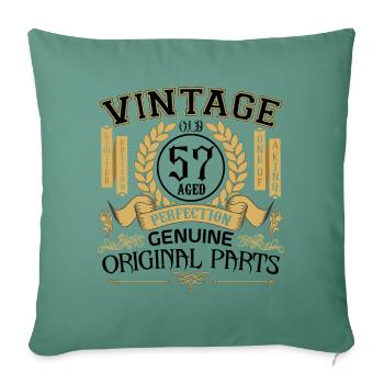 Vintage 57 years - birthday gift 57 years !!! - Sofa pillowcase 17,3'' x 17,3'' (45 x 45 cm) - cypress green - Front