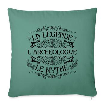 Archéologue | la légende Archéologue le mythe - Housse de coussin décorative 45 x 45 cm - vert sapin - Devant