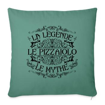 Pizzaiolo | la légende Pizzaiolo le mythe - Housse de coussin décorative 45 x 45 cm - vert sapin - Devant