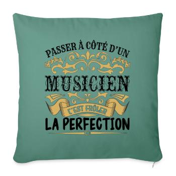Musicien | le Meilleur cadeau Musicien - Housse de coussin décorative 45 x 45 cm - vert sapin - Devant