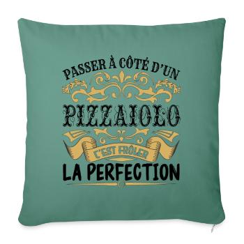 Pizzaiolo | le Meilleur cadeau Pizzaiolo - Housse de coussin décorative 45 x 45 cm - vert sapin - Devant