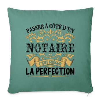 Notaire | le Meilleur cadeau Notaire - Housse de coussin décorative 45 x 45 cm - vert sapin - Devant